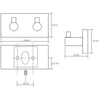 Двойной крючок Bemeta Beta Хром арт-132405202 — фото 2, Крючки для полотенец