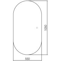 Зеркало Abber Kontur 55 с подсветкой с сенсорным выключателем и диммером арт-AG6302S — фото 3, Зеркала в ванную комнату