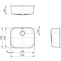 Кухонная мойка Alveus Variant 10 Monarch Copper 480x400x180 Медь арт-1113580 — фото 6, Кухонные мойки
