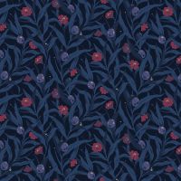 Обои LOYMINA Origins Винил на флизелине (1*10,05) Синий, Цветы/Листья арт-ALS3 021 — фото 1, Обои для стен