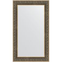 Зеркало Evoform Definite 123х73 в багетной раме - Вензель серебряный 101 мм арт-BY 3224 — фото 1, Зеркала в ванную комнату