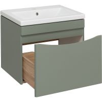 Тумба под раковину Runo Афина 60 подвесная Цемент арт-00-00001205 — фото 3, Тумбы под раковину