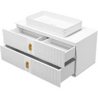 Тумба с раковиной Brevita Sevilla 105 подвесная Белая глянцевая арт-УТ000022660 — фото 4, Тумбы с раковиной