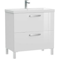 Тумба с раковиной Cersanit Melar 80 Белая арт-64763 — фото 1, Тумбы с раковиной