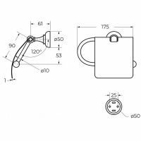 Товар: Держатель туалетной бумаги Cezares Aphrodite с крышкой Хром арт-APHRODITE-TRH-01-M - фото 2 Держатель туалетной бумаги Cezares Aphrodite с крышкой Хром арт-APHRODITE-TRH-01-M — фото 2, Держатели туалетной бумаги