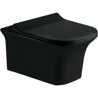 Унитаз Esbano Azul подвесной Черный матовый с сиденьем Микролифт арт-ESUPAZULBM — фото 1, Подвесные унитазы