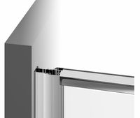 Душевая дверь Ravak Pivot PDOP2-120 профиль Черный стекло Transparent арт-03GG0300Z1 — фото 3, Распашные душевые двери