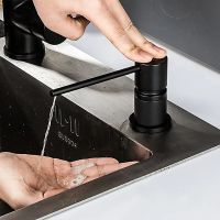 Дозатор для моющего средства Gappo G40 Черный матовый арт-G402-1 — фото 2, Дозаторы для кухонных моек