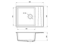 Кухонная мойка GranFest Level GF-ая арт-LV-660L сер — фото 4, Кухонные мойки