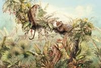 Фреска Ortograf Its Jungle 33675 Фактура флок FLK Флизелин (4*2,7) Голубой/Зеленый/Оранжевый, Листья/Животные арт-33675 (флок FLK) — фото 2, Фрески