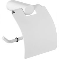 Держатель туалетной бумаги Remer Lounge с крышкой Белый матовый арт-LN60BO — фото 1, Держатели туалетной бумаги