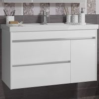 Тумба под раковину Opadiris Фреш 100 подвесная Белая арт-00-00007083 — фото 1, Тумбы под раковину