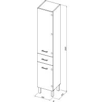 Товар: Шкаф пенал Aquanet Верона 35 R Белый арт-272426 - фото 7 Шкаф пенал Aquanet Верона 35 R Белый арт-272426 — фото 7, Пеналы для ванной комнаты