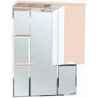 Зеркало со шкафом Bellezza Эйфория 80 R с подсветкой Бежевое арт-4619113001079 — фото 1, Зеркальные шкафы в ванную