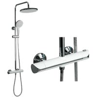 Душевая система Gappo G03-8 с термостатом Белая Хром арт-G2403-48 — фото 2, Душевые стойки