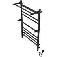 Электрический полотенцесушитель Aquatek Альфа П10 500x900 с полкой Черный муар арт-AQ EL RRP1090BL — фото 9, Электрические полотенцесушители