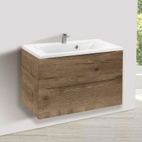 Тумба под раковину Vincea Mia 80 подвесная V.Oak арт-VMC-2MA800VO — фото 1, Тумбы под раковину