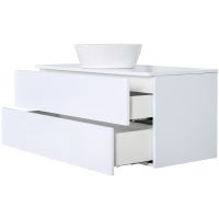 Тумба с раковиной Orange Otto 100 подвесная Белый глянец арт-Ot-100TuMDF+B08-360W — фото 3, Тумбы с раковиной