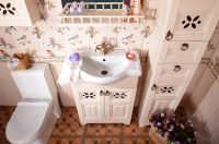 Тумба под раковину Бриклаер Кантри 65 Бежевый дуб прованс арт-4627125413681 — фото 3, Тумбы под раковину