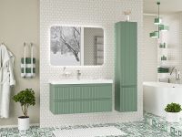 Шкаф пенал Brevita Victory 35 R Зеленый матовый арт-VIC-05035-080R — фото 9, Пеналы для ванной комнаты