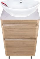 Тумба под раковину Style Line Атлантика Люкс Plus 60 Ясень перламутр арт-СС-00002216 — фото 4, Тумбы под раковину