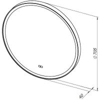 Товар: Зеркало Aquanet Тренд 70 с подсветкой с сенсорным выключателем и подогревом арт-316694 - фото 6 Зеркало Aquanet Тренд 70 с подсветкой с сенсорным выключателем и подогревом арт-316694 — фото 6, Зеркала в ванную комнату