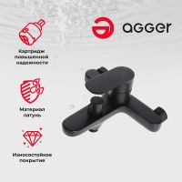 Товар: Душевая система Agger Черная арт-A0293544 - фото 3 Душевая система Agger Черная арт-A0293544 — фото 3, Душевые стойки