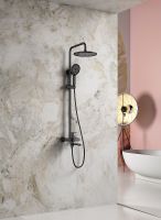 Душевая система Splenka Черная матовая арт-S222.24.06 — фото 2, Душевые стойки