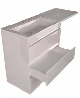 Тумба под раковину Style Line Даллас 150 Белый глянец арт-СС-00002305 — фото 5, Тумбы под раковину