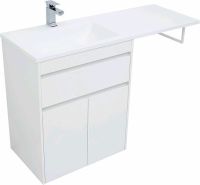 Тумба с раковиной Aquanet Токио 130 L Белая арт-239215 — фото 3, Тумбы с раковиной