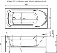 Акриловая ванна Aquanet West 150x70 без гидромассажа арт-240462 — фото 8, Акриловые ванны