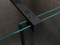 Душевая перегородка Abber Komfort 100 профиль Черный стекло прозрачное арт-AG09100B — фото 6, Душевые перегородки