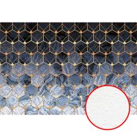 Фреска Ortograf Forma 32676 Фактура бархат FX Флизелин (4*2,7) Синий/Черный/Золото, Геометрия/Абстракция арт-32676 (бархат FX) — фото 1, Фрески