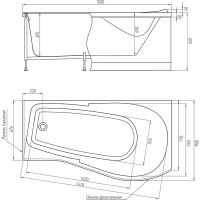 Товар: Акриловая ванна Timo Vino 150x90 R без гидромассажа арт-VINO1590R - фото 3 Акриловая ванна Timo Vino 150x90 R без гидромассажа арт-VINO1590R — фото 3, Акриловые ванны