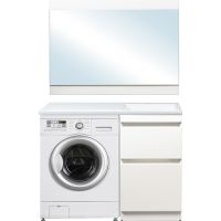 Тумба под раковину Style Line Даллас 110 Люкс Plus Белая арт-СС-00000438 — фото 1, Тумбы под раковину