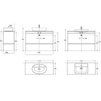 Консоль под раковину Kerama Marazzi Plaza Next 120 PL.N.120.01\BLK.M Черная матовая арт-PL.N.120.01\BLK.M — фото 3, Консоли для раковины