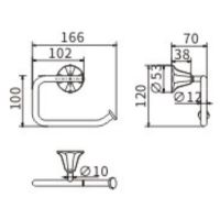Держатель туалетной бумаги CeramaLux Biatrichi Черный матовый арт-73007-1 — фото 2, Держатели туалетной бумаги