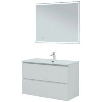 Тумба под раковину Aquanet Джейн 100 подвесная Белая матовая арт-335426 — фото 11, Тумбы под раковину