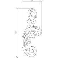 Орнамент Европласт 12x134x55 мм арт-1.60.109 — фото 2, Колонны