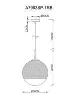 Подвесной светильник Artelamp Jupiter copper Прозрачный Бронза арт-A7963SP-1RB — фото 3, Подвесные светильники