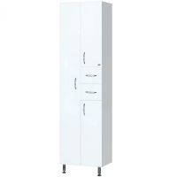 Шкаф пенал Bellezza 60 с бельевой корзиной Белый арт-4625109120013 — фото 1, Пеналы для ванной комнаты