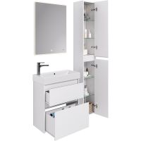 Шкаф пенал Dreja Slim 30 подвесной Белый глянец арт-99.0406 — фото 8, Пеналы для ванной комнаты