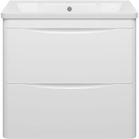 Тумба с раковиной Misty Атлантик 70 подвесная Белая арт-УТ000011691 — фото 2, Тумбы с раковиной