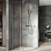 Душевой уголок Ravak Nexty NSKK3-100 100x100 профиль Сатин стекло Transparent арт-3O6AAU00Z1 — фото 1, Душевые уголки четверть круга