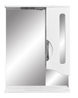 Товар: Зеркало со шкафом Stella Polar Сильва 60/С с подсветкой Белое арт-SP-00000208 - фото 3 Зеркало со шкафом Stella Polar Сильва 60/С с подсветкой Белое арт-SP-00000208 — фото 3, Зеркальные шкафы в ванную