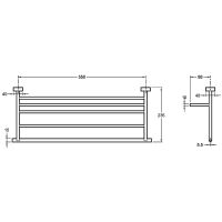 Полка для полотенец Jacob Delafon Mecanique Хром арт-E77882-CP — фото 3, Полки для полотенец