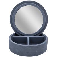 Шкатулка с зеркалом Ridder Cement Серая арт-2240707 — фото 1, Прочие аксессуары и комплектующие