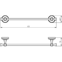 Полотенцедержатель Migliore Fortuna Золото арт-27660 — фото 2, Полотенцедержатели