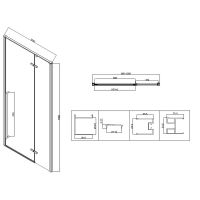 Душевой уголок Vincea Slim-N 100x90 профиль Черный стекло прозрачное арт-VSR-5SN9010CLB — фото 3, Прямоугольные душевые уголки