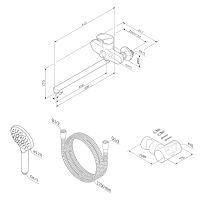 Смеситель для ванны AM.PM Like универсальный Хром арт-F8095000 — фото 12, Смеситель для ванны